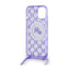 Karl Lagerfeld IML Crossbody Monogram Karl & Choupette Head MagSafe – dėklas iPhone 15 / 14 / 13 (violetinis)