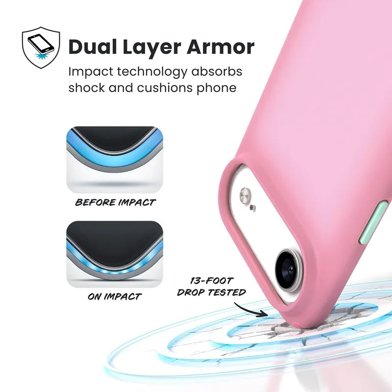 Speck Presidio Lux MagSafe - iPhone Air dėklas (Ibis Pink / Dark Ibis / Kanon Green)