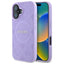 Guess Saffiano Peony Classic Logo MagSafe – dėklas iPhone 16 (violetinis)