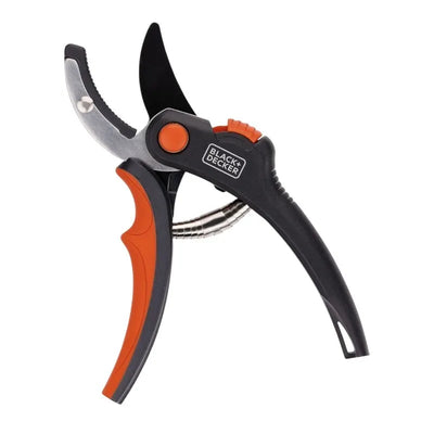 Black&Decker – sodo žirklės gėlėms / gyvatvorėms su grūdinto plieno geležte