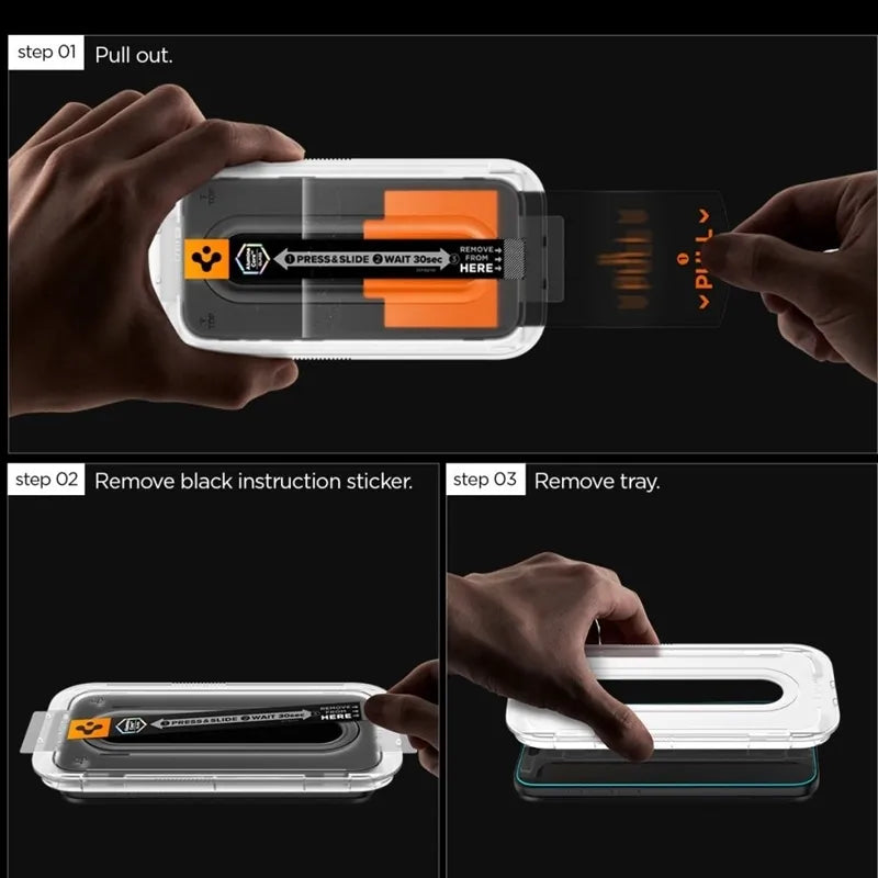 Spigen GLAS.TR EZ Fit Pro – grūdintas stiklas Samsung Galaxy S25 FE