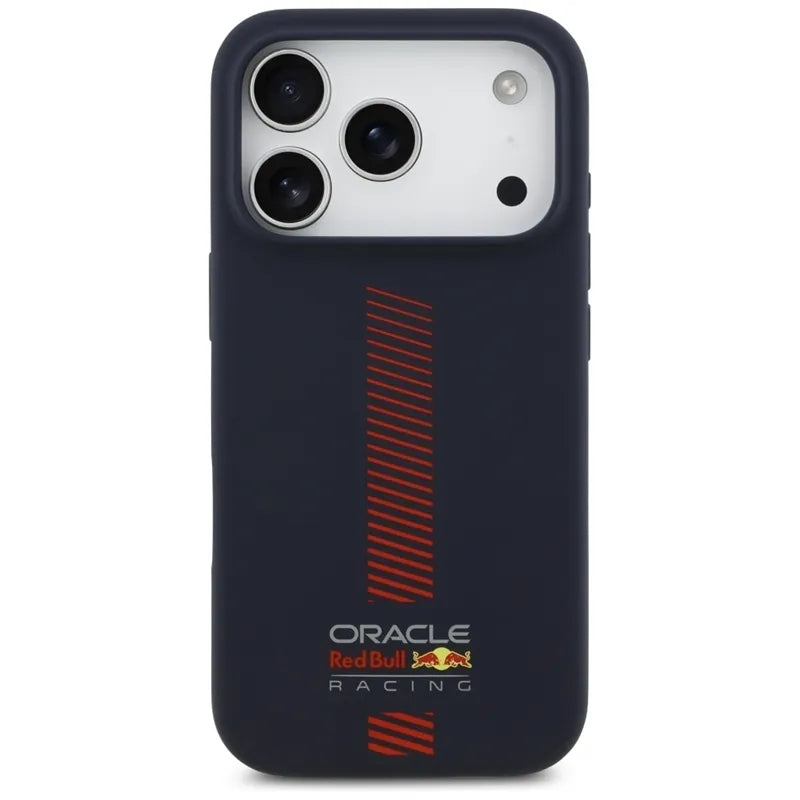 Red Bull Silicone Powerbar MagSafe – iPhone 17 Pro dėklas (tamsiai mėlynas)
