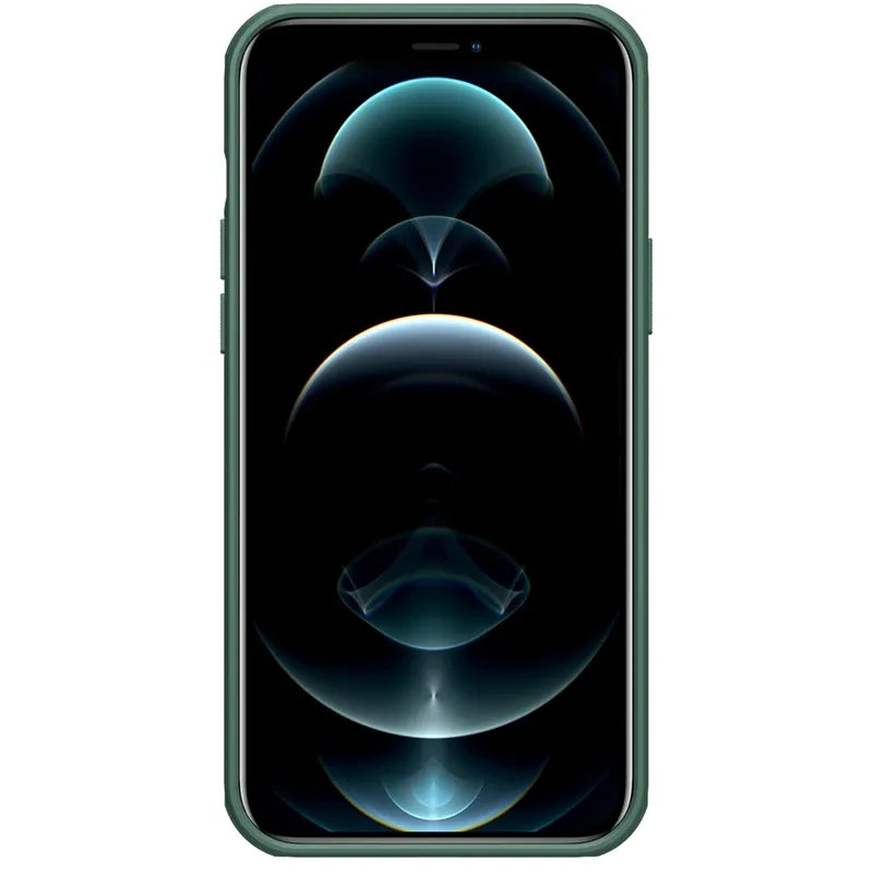 Nillkin Super Frosted Shield Pro – dėklas Apple iPhone 13 Pro Max (tamsiai žalias)
