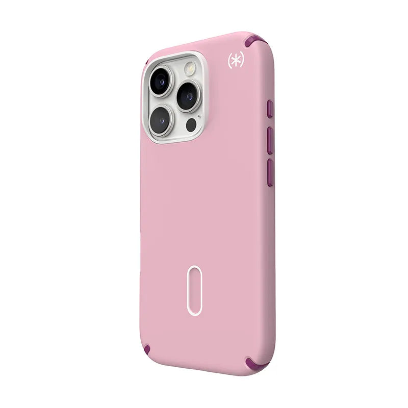 Speck Presidio2 Pro ClickLock & MagSafe – iPhone 16 Pro dėklas (Wednesday Pink / Boysenberry Purple / White)