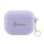 „Guess Silicone Heart Charm“ – dėklas „Apple AirPods Pro 2“ ausinėms (violetinis)