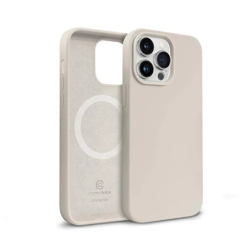 Crong Color Cover Magnetic – „iPhone 14 Pro Max“ dėklas su „MagSafe“ (smėlio spalvos)