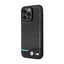 BMW Leather Carbon Blue Line - Dėklas iPhone 14 Pro (Juodas)