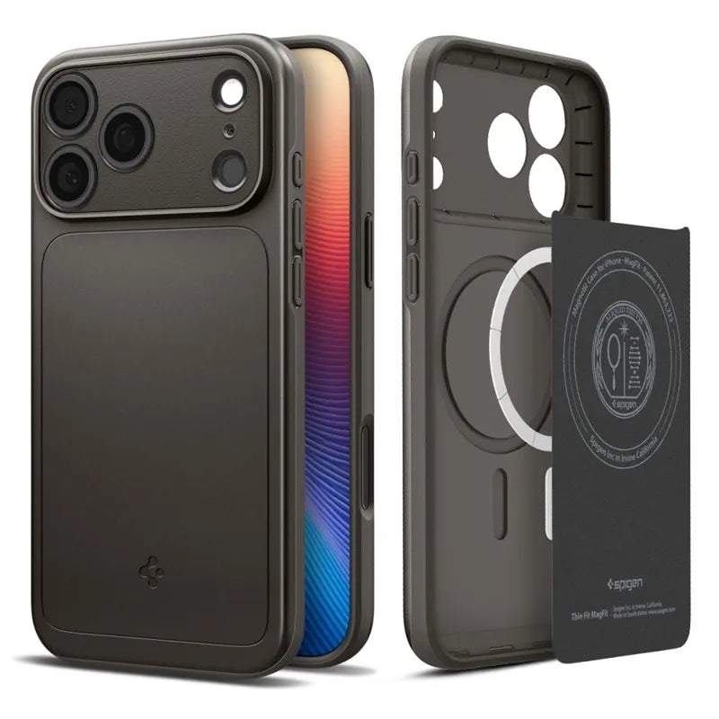 Spigen Thin Fit Mag MagSafe - dėklas, skirtas iPhone 17 Pro (Gunmetal)