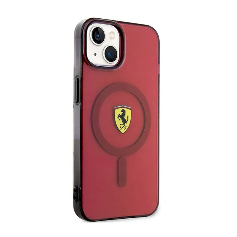 Ferrari Translucent MagSafe – Dėklas, skirtas iPhone 14 (Raudonas)