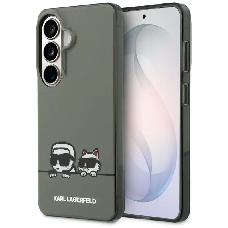 Karl Lagerfeld IML Peekaboo Karl & Choupette MagSafe – Samsung Galaxy S26 dėklas (juodas)