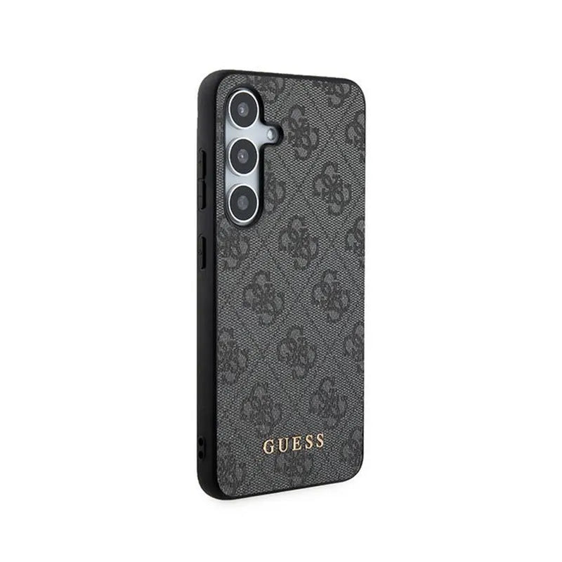 Guess 4G Metal Gold Logo - Dėklas Samsung Galaxy S24 telefonui (juodas)