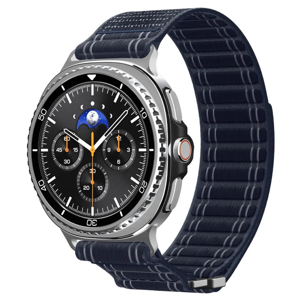Spigen WBF0 dirželis – apyrankė skirta Samsung Galaxy Watch 8 / 8 Classic 40 / 44 / 46 mm (tamsiai mėlyna)