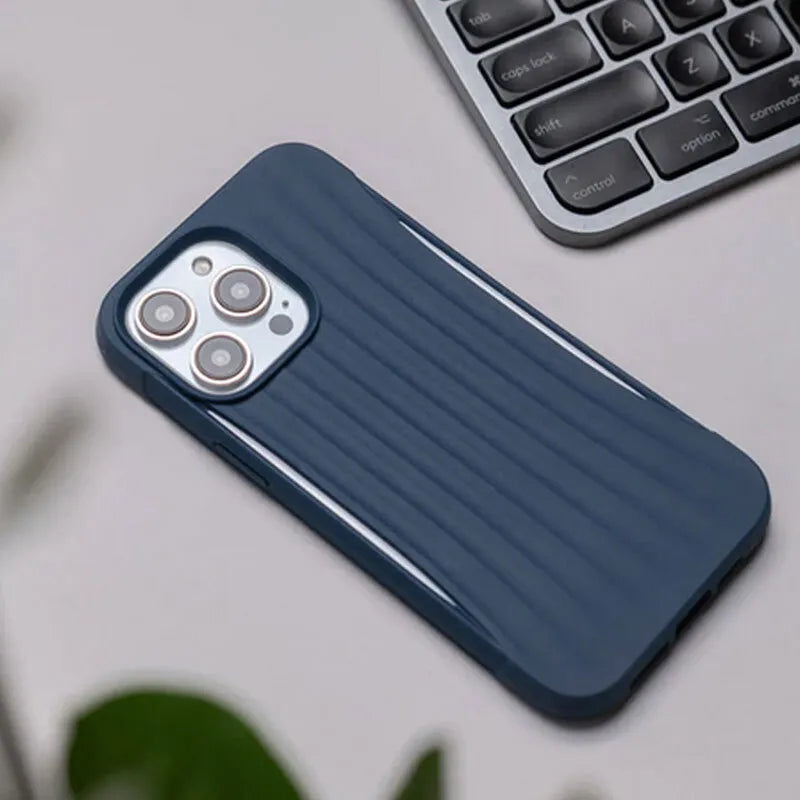 X-Doria Raptic Clutch - Biologiškai skaidus dėklas, skirtas iPhone 14 Pro Max (išbandyta kritimui iš 3m) (mėlynas)