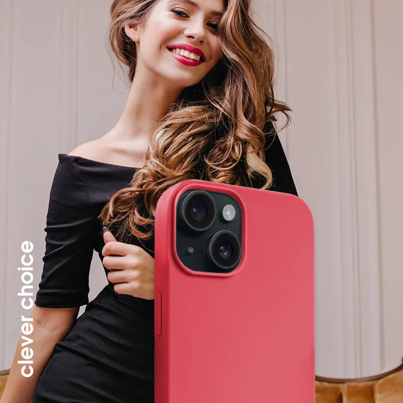 „Crong Color Cover Magnetic“ – „iPhone 15 Plus“ „MagSafe“ dėklas (rožinis)