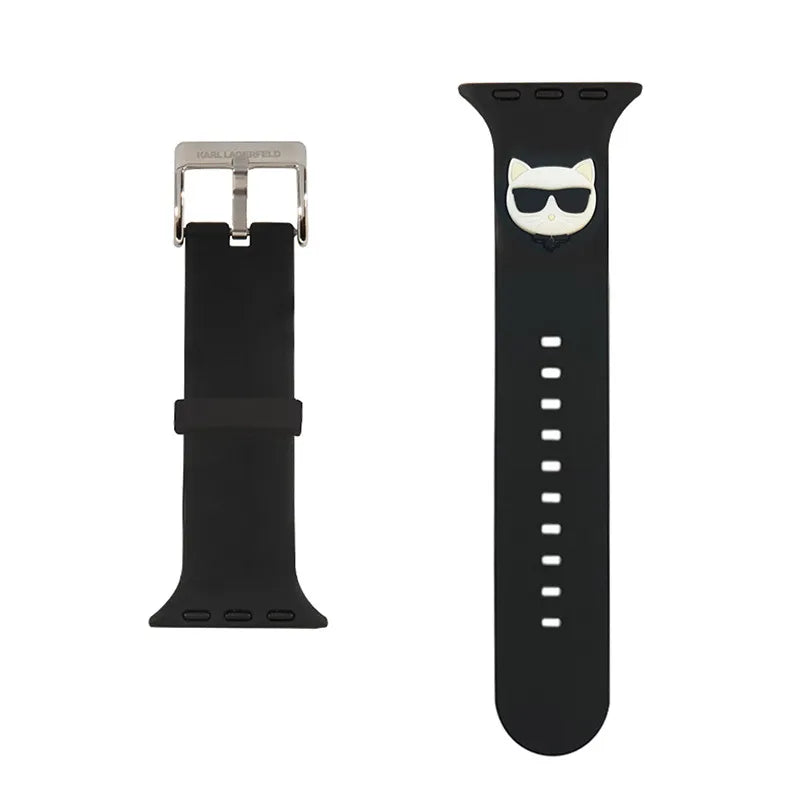 Karl Lagerfeld Silicone Choupette Head – Dirželis Apple Watch 42/44/45 mm (juodas)