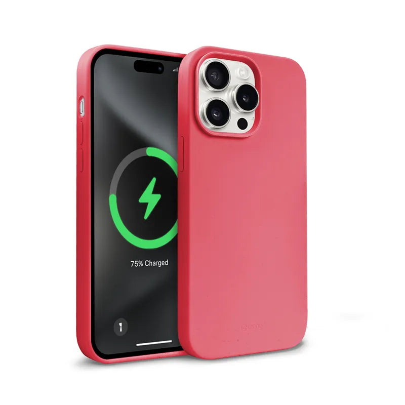 Crong Color Cover Magnetic – iPhone 15 Pro MagSafe dėklas (rožinis)