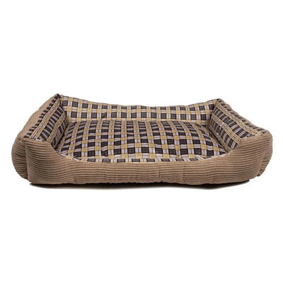 Minkšta lova sofa šuniui 90 x 70 x 20 cm, dydis XL (smėlio spalvos)