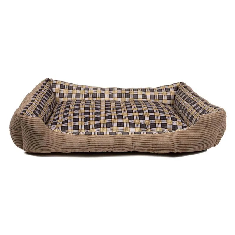 Minkšta lova sofa šuniui 90 x 70 x 20 cm, dydis XL (smėlio spalvos)