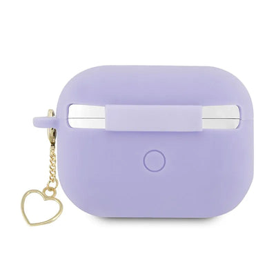 „Guess Silicone Heart Charm“ – dėklas „Apple AirPods Pro 2“ ausinėms (violetinis)