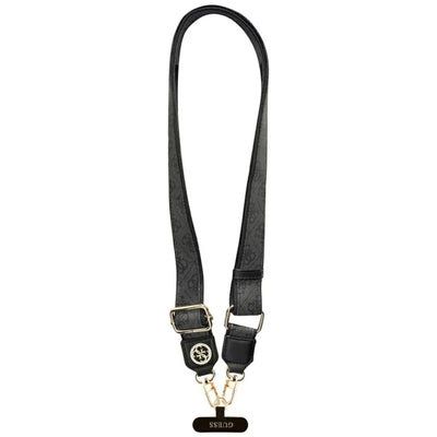 „Guess Universal Crossbody Strap 4G Tether Patch Strass Metal Logo“ – universalus dirželis / virvelė telefonui (juodas)