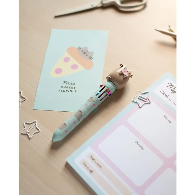 Pusheen – 10 spalvų automatinis tušinukas su 3D figūrėle iš Foodie kolekcijos