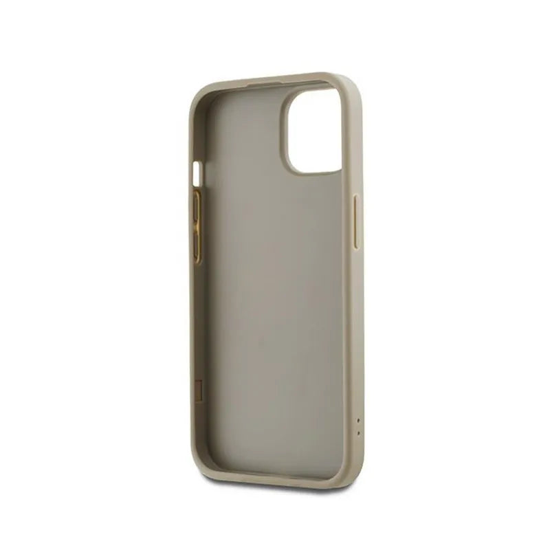 DKNY Wrist Strap Stock Logo – dėklas iPhone 15 Plus (smėlio spalvos)