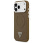 Guess Triangle Logo MagSafe – Dėklas iPhone 17 Pro Max (ruda)