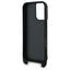 Karl Lagerfeld Saffiano Karl & Choupette Metal Pin CBDY Strap – dėklas iPhone 16 (juodas)