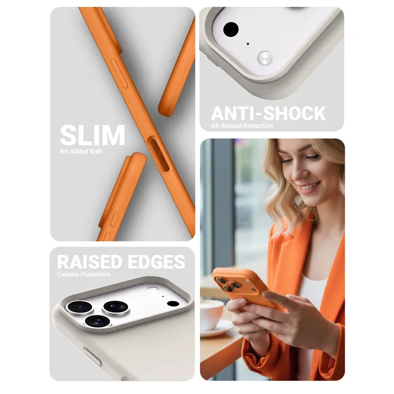 Crong Color Cover Magnetic – MagSafe dėklas iPhone Air telefonui (Stone Beige)