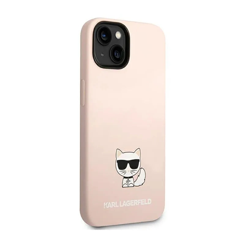 Karl Lagerfeld Choupette Body – dėklas iPhone 14 Plus (šviesiai rožinis)