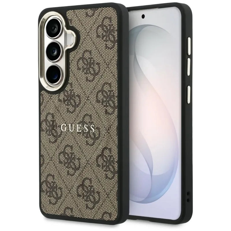 Guess 4G Embossed Ring MagSafe – Samsung Galaxy S26+ dėklas (rudas)