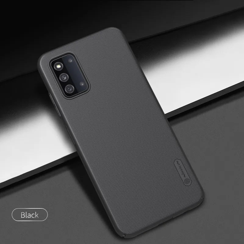 Nillkin Super Frosted Shield – dėklas Samsung Galaxy F52 5G telefonui (juodas)