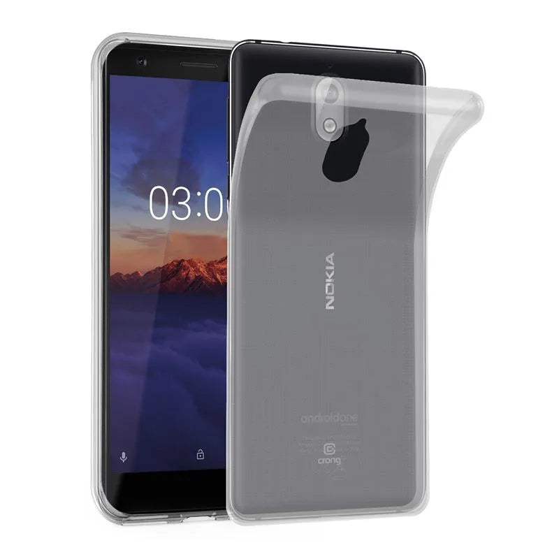Crong Crystal Slim Cover – apsauginis dėklas Nokia 3.1 telefonui (skaidrus)
