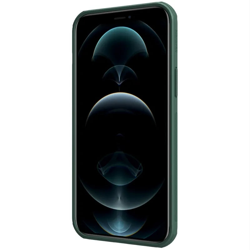 Nillkin Super Frosted Shield Pro – dėklas Apple iPhone 13 Pro Max (tamsiai žalias)