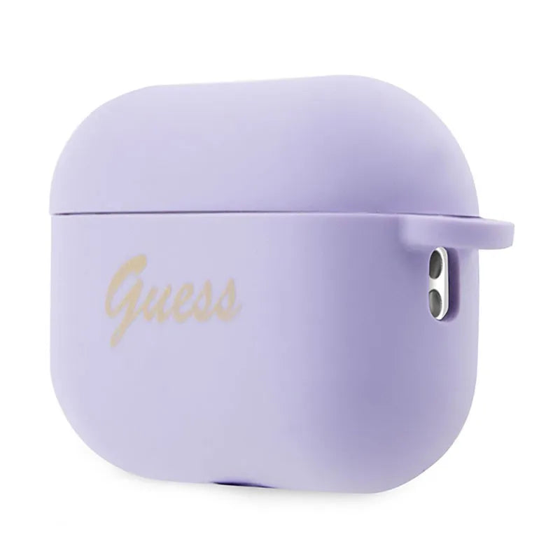 „Guess Silicone Heart Charm“ – dėklas „Apple AirPods Pro 2“ ausinėms (violetinis)