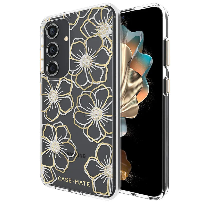 Case-Mate Floral Gems – dėklas Samsung Galaxy S24 (auksinis)