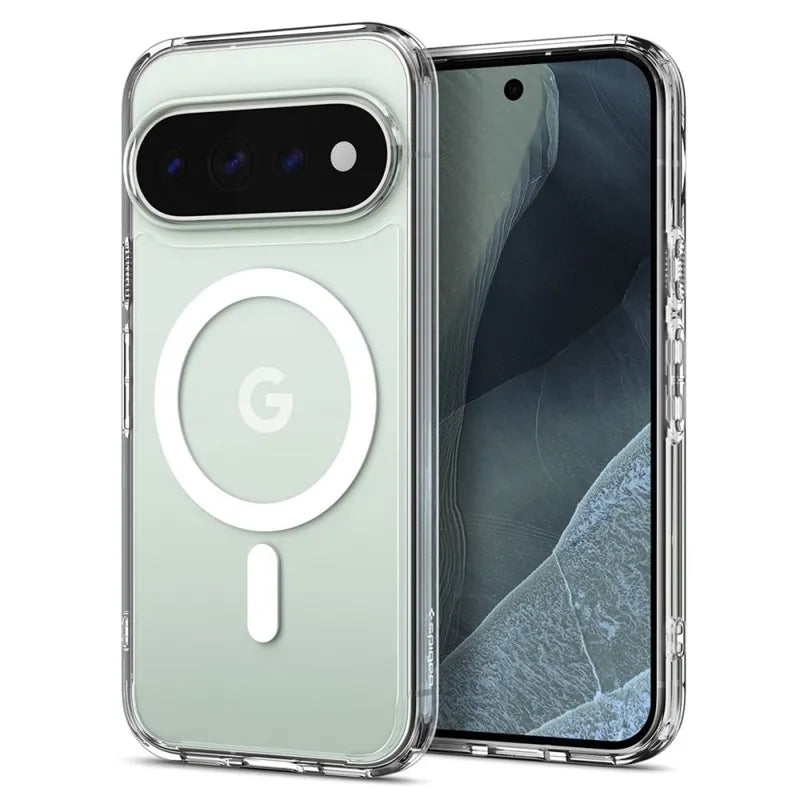 Spigen Ultra Hybrid Mag MagSafe – dėklas Google Pixel 11 Pro (skaidrus/baltas)