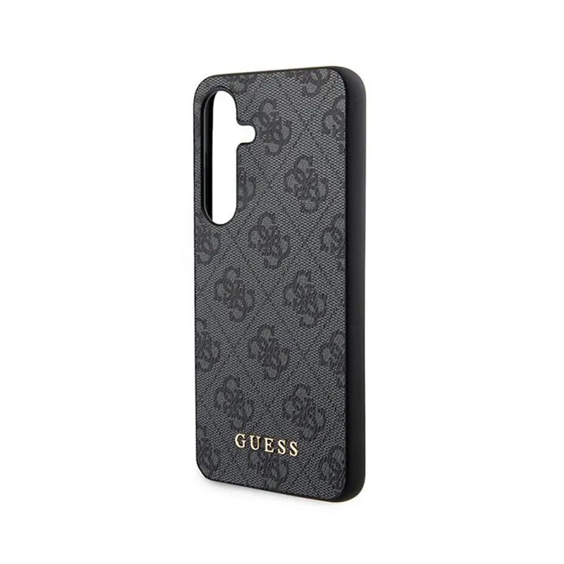 Guess 4G Metal Gold Logo - Dėklas Samsung Galaxy S24 telefonui (juodas)