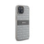 DKNY Leather Mono Stripe & Metal Logo – iPhone 15 Plus / 14 Plus dėklas (smėlio spalvos)