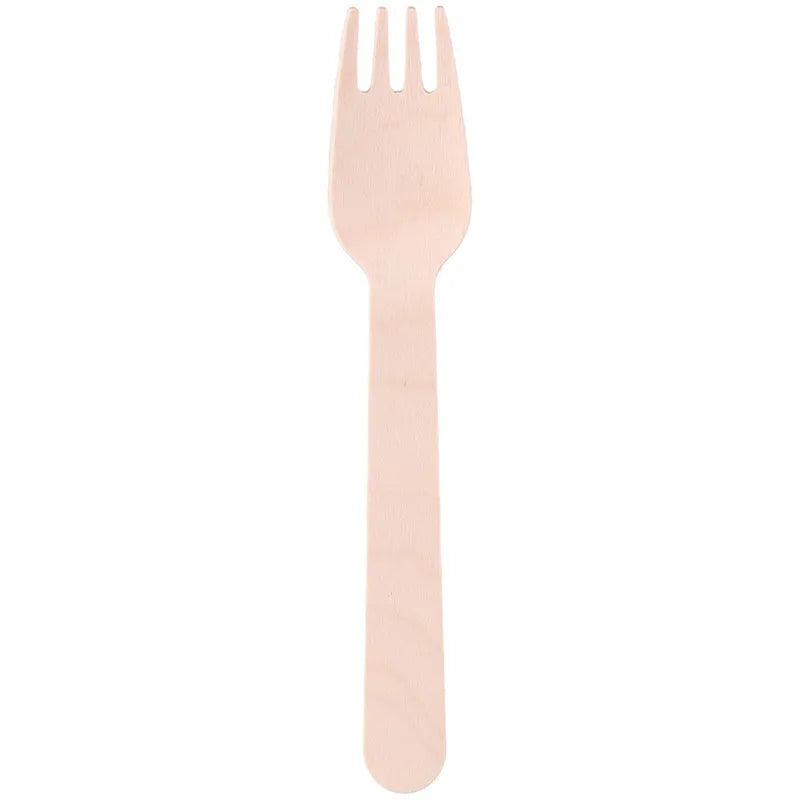 Alpina – Vienkartinės medinės šakutės, 16 cm, 50 vnt.