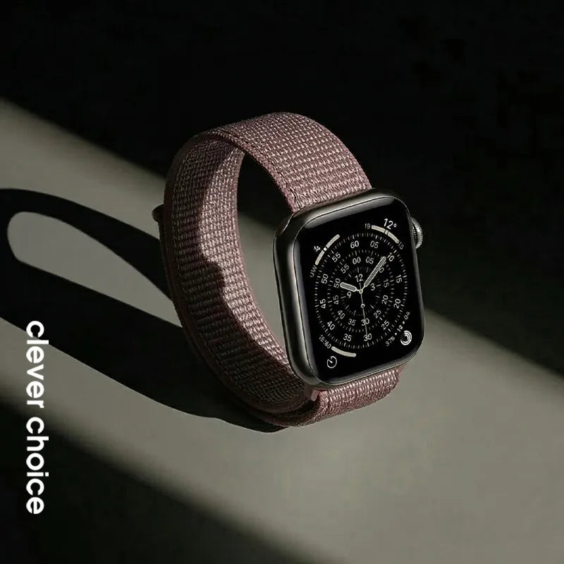 Crong Nylon – Sportinė apyrankė „Apple Watch“ 38/40/41/42 mm (Smokey Mauve)