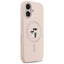 Karl Lagerfeld Silicone Karl & Choupette Ring MagSafe – dėklas iPhone 17 (rožinis)