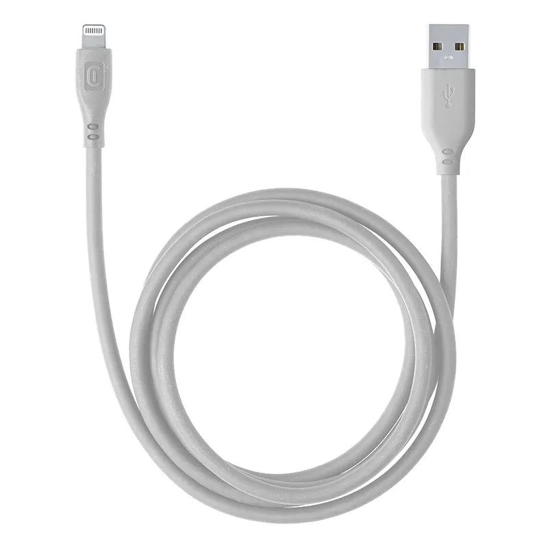 Cellularline Soft Cable – USB-A į Lightning laidas, MFi sertifikuotas, 1,2 m (pilkas)