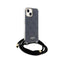 Guess Crossbody Cord 4G Print - dėklas iPhone 15 telefonui (juodas)