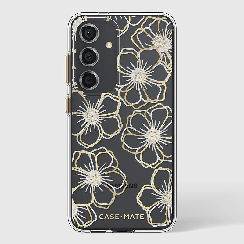 Case-Mate Floral Gems – dėklas Samsung Galaxy S24 (auksinis)