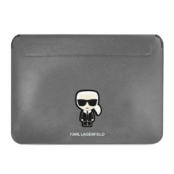 Karl Lagerfeld Saffiano Ikonik Sleeve - Nešiojamojo kompiuterio dėklas 16" (juodas)