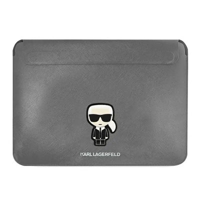 Karl Lagerfeld Saffiano Ikonik Sleeve - Nešiojamojo kompiuterio dėklas 16" (juodas)