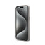 DKNY Leather Mono Stripe & Metal Logo – iPhone 15 Plus / 14 Plus dėklas (smėlio spalvos)