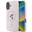 Karl Lagerfeld Silicone Karl & Choupette Ring MagSafe - Dėklas iPhone 16 Plus (rožinis)