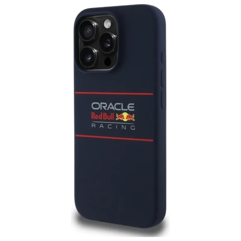 Red Bull Silicone Horizontal Logo MagSafe – iPhone 16 Pro Max dėklas (tamsiai mėlynas)